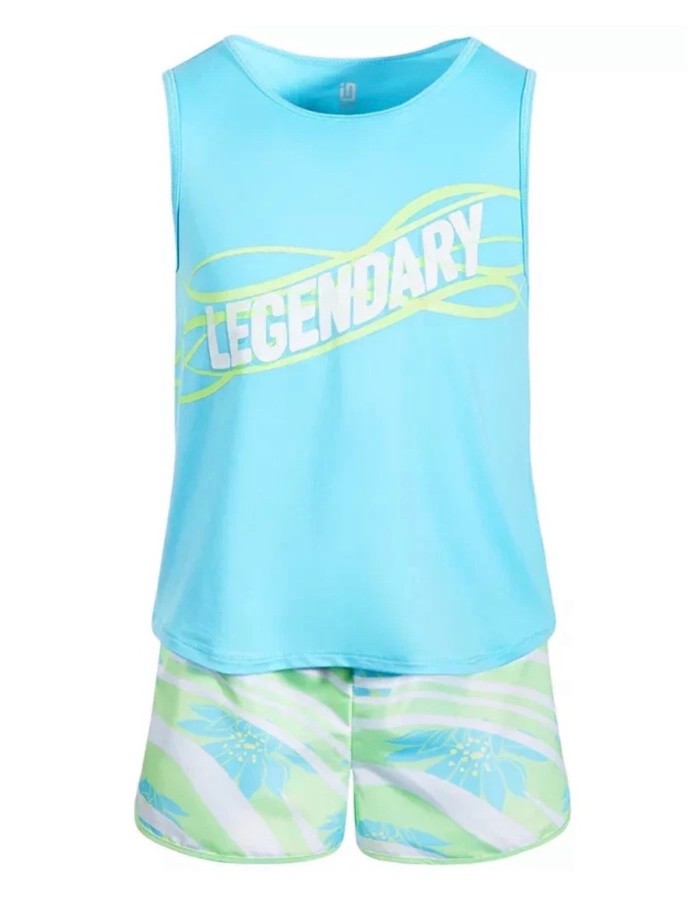 NWT ID IDEOLOGY Toddler Girls Legendary Tank & Shorts Set Blue  Size 6